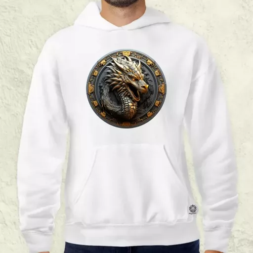 Sárkány medál v2 férfi pulóver