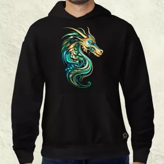 Sárkány rajz v1 férfi pulóver