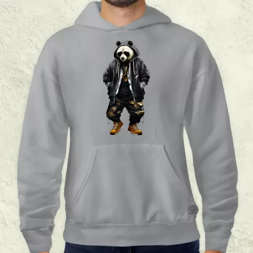 Hiphop panda v1 férfi pulóver