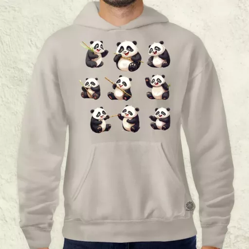 Panda kollázs v1 férfi pulóver