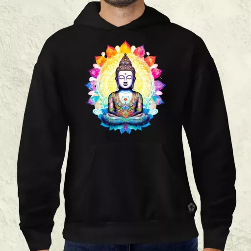 Pszichedelikus Buddha v1 férfi pulóver