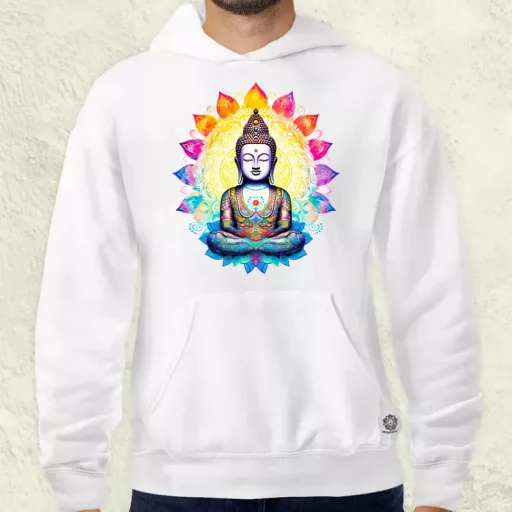 Pszichedelikus Buddha v1 férfi pulóver