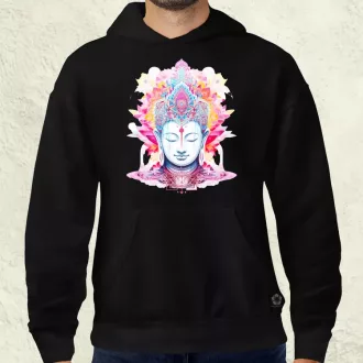 Pszichedelikus Buddha v10 férfi pulóver
