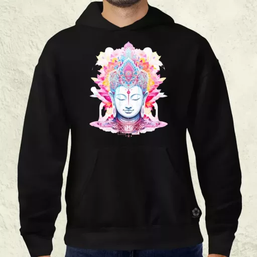 Pszichedelikus Buddha v10 férfi pulóver