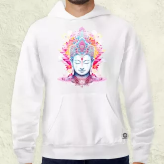 Pszichedelikus Buddha v10 férfi pulóver
