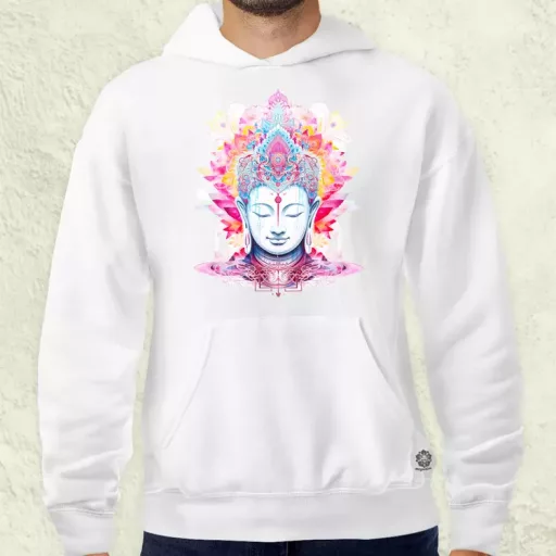 Pszichedelikus Buddha v10 férfi pulóver