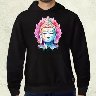 Pszichedelikus Buddha v11 férfi pulóver