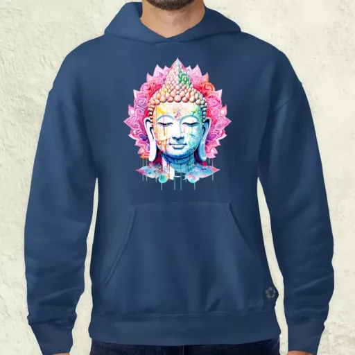 Pszichedelikus Buddha v11 férfi pulóver