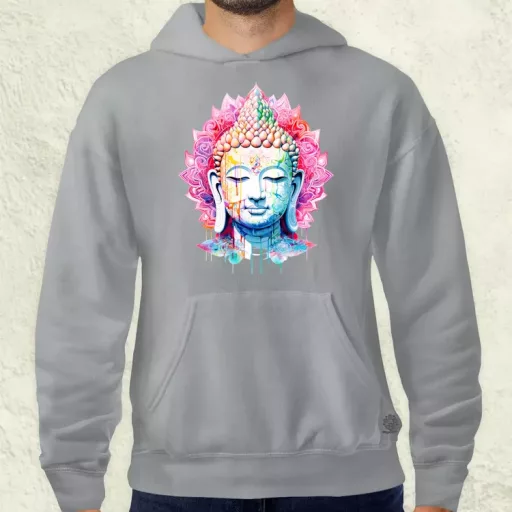 Pszichedelikus Buddha v11 férfi pulóver