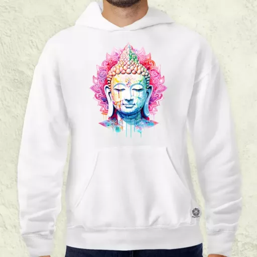 Pszichedelikus Buddha v11 férfi pulóver