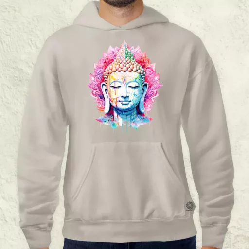 Pszichedelikus Buddha v11 férfi pulóver
