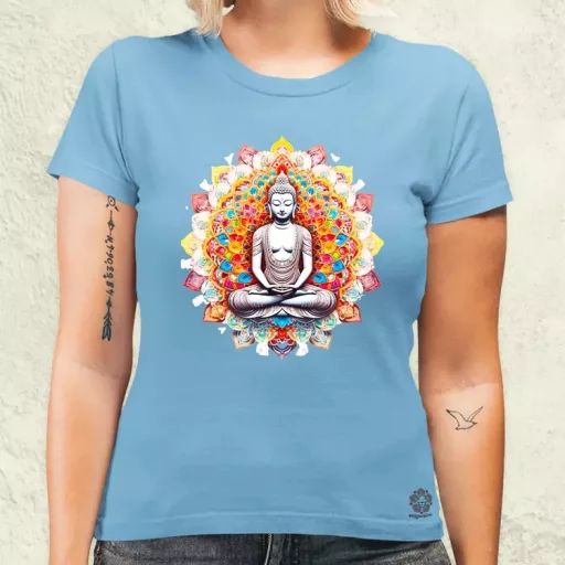 Pszichedelikus Buddha v13 női póló