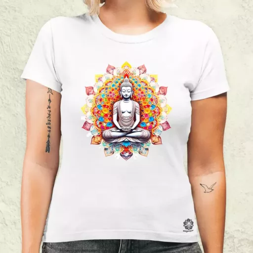 Pszichedelikus Buddha v13 női póló