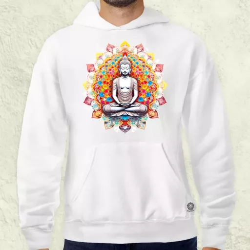Pszichedelikus Buddha v13 férfi pulóver