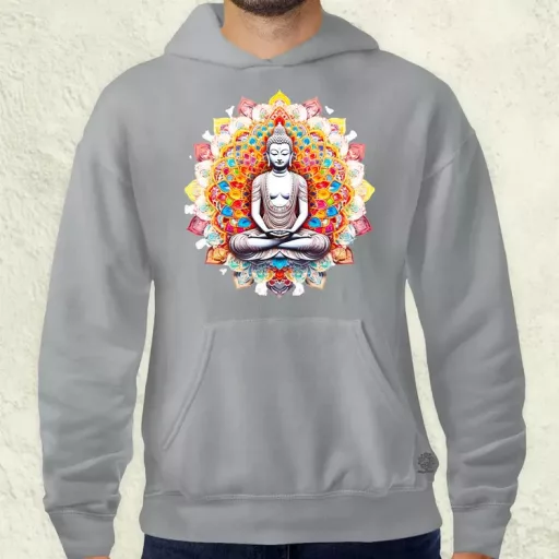 Pszichedelikus Buddha v13 férfi pulóver