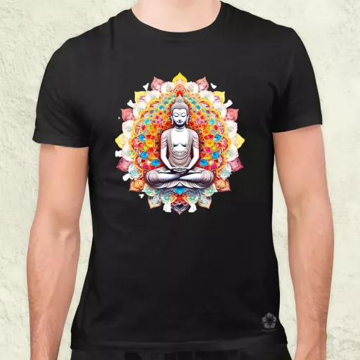 Pszichedelikus Buddha v13 férfi póló