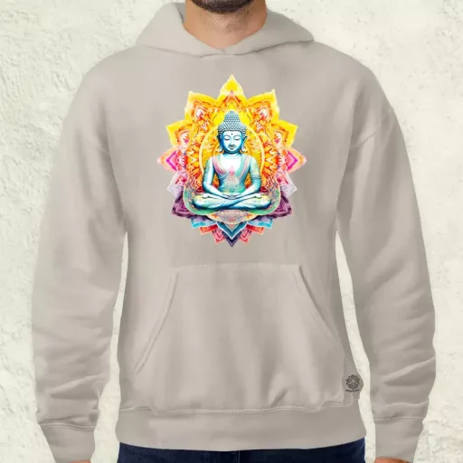 Pszichedelikus Buddha v3 férfi pulóver