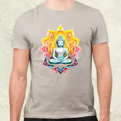 Pszichedelikus Buddha v3 férfi póló