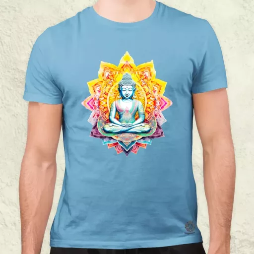 Pszichedelikus Buddha v3 férfi póló