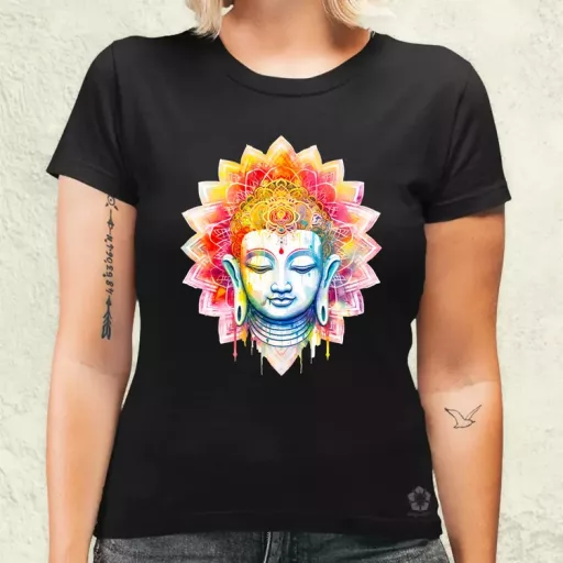 Pszichedelikus Buddha v5 női póló