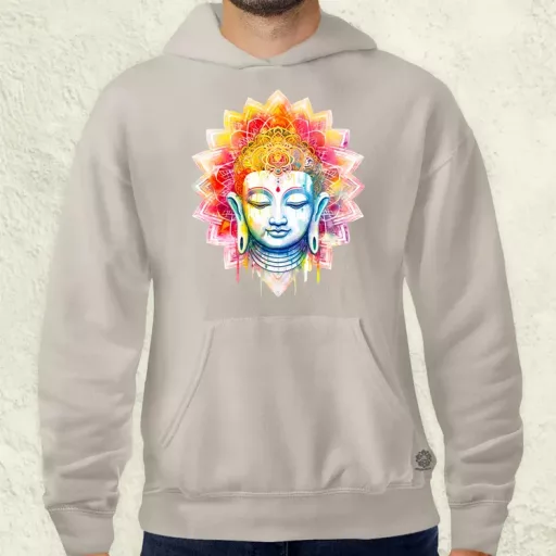 Pszichedelikus Buddha v5 férfi pulóver