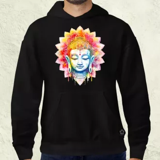 Pszichedelikus Buddha v5 férfi pulóver