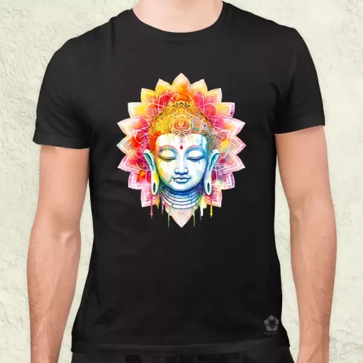 Pszichedelikus Buddha v5 férfi póló