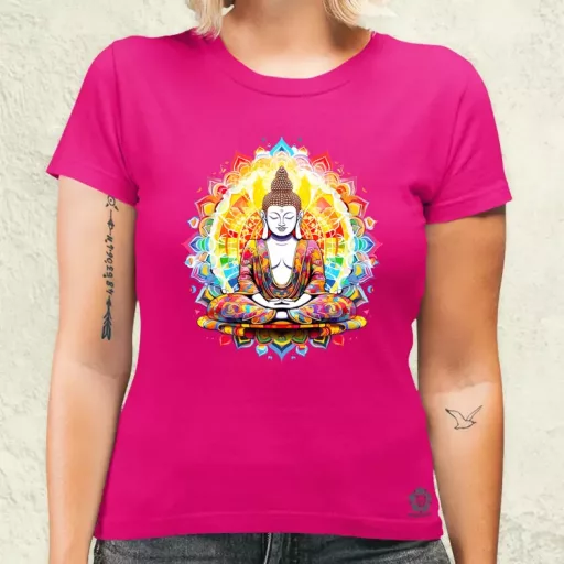 Pszichedelikus Buddha v9 női póló