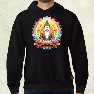 Pszichedelikus Buddha v9 férfi pulóver