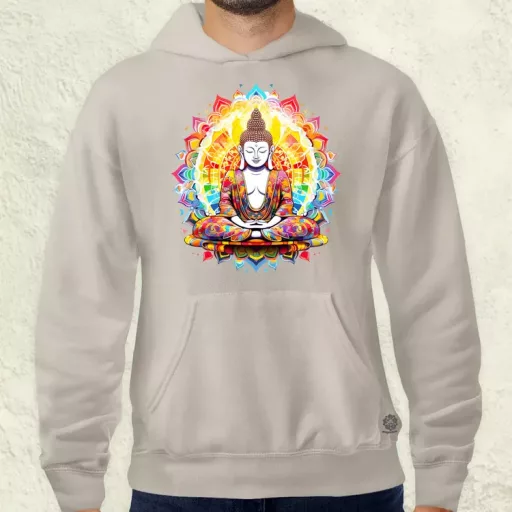 Pszichedelikus Buddha v9 férfi pulóver
