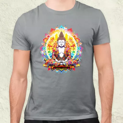 Pszichedelikus Buddha v9 férfi póló