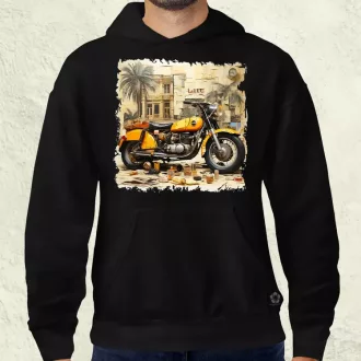 Vintage kollázs motor férfi pulóver
