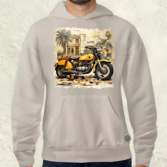 Vintage kollázs motor férfi pulóver