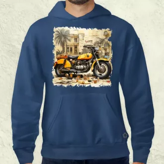 Vintage kollázs motor férfi pulóver